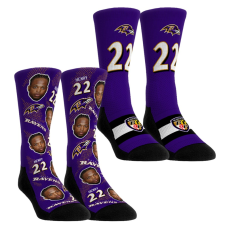 Детские носки Baltimore Ravens Derrick Henry Rock Em Football Guy Two-Pack Crew Set