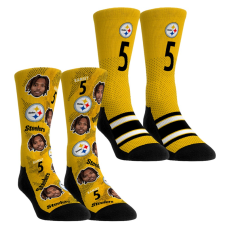 Детские носки Pittsburgh Steelers Jalen Ramsey Rock Em Football Guy Two-Pack Crew Set