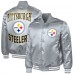 Pittsburgh Steelers G-III Sports by Carl Banks Gray Adaptive Full-Snap Varsity Jacket