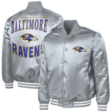 Куртка Baltimore Ravens G-III Sports by Carl Banks Gray Adaptive Full-Snap Varsity