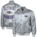 Куртка Baltimore Ravens G-III Sports by Carl Banks Gray Adaptive Full-Snap Varsity Куртка Baltimore Ravens G-III Sports by Carl Banks Gray Adaptive Full-Snap Varsity