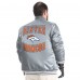 Denver Broncos G-III Sports by Carl Banks Gray Adaptive Full-Snap Varsity Jacket