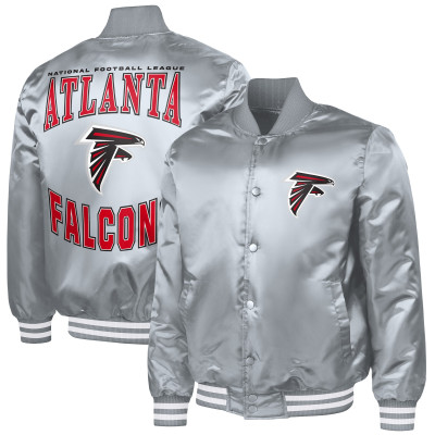 Куртка Atlanta Falcons G-III Sports by Carl Banks Gray Adaptive Full-Snap Varsity