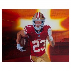 San Francisco 49ers Christian McCaffrey Deacon Jones Foundation 24 x 32 Fine Art Print by Artist Edgar Brown