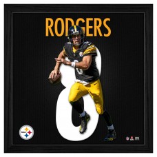Pittsburgh Steelers Aaron Rodgers Highland Mint 13 x 13 Impact Jersey Framed Photo Pittsburgh Steelers Aaron Rodgers Highland Mint 13 x 13 Impact Jersey Framed Photo
