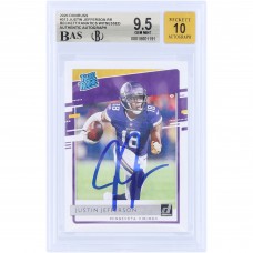 Justin Jefferson Minnesota Vikings Autographed 2020 Panini Donruss #313 Beckett Fanatics Witnessed Authenticated 9.5/10 Rookie Card
