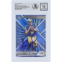 Matthew Stafford Los Angeles Rams Autographed 2021 Panini Xr Blue #55 #/199 Beckett Fanatics Witnessed Authenticated 10 Card