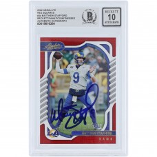 Matthew Stafford Los Angeles Rams Autographed 2022 Panini Absolute Red Squares #34 #/499 Beckett Fanatics Witnessed Authenticated 10 Card