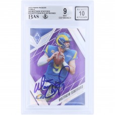 Matthew Stafford Los Angeles Rams Autographed 2022 Panini Phoenix Purple #60 #/125 Beckett Fanatics Witnessed Authenticated 9/10 Card Matthew Stafford Los Angeles Rams Autographed 2022 Panini Phoenix Purple #60 #/125 Beckett Fanatics Witnessed Authenticated 9/10 Card