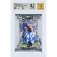 Карточка Mark Andrews Baltimore Ravens Autographed 2018 Panini Select #71 Beckett Fanatics Witnessed Authenticated 9.5/10