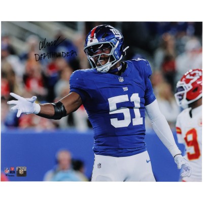 Abdul Carter New York Giants Autographed Fanatics Authentic 16 x 20 Darth Vader Celebration Photograph with Darth Vader Inscription