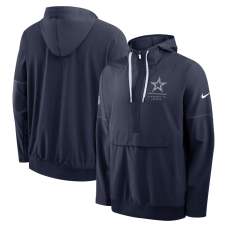 Куртка Dallas Cowboys Nike Navy Sideline Logo Glory Anorak Half-Zip Hooded