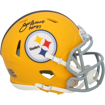 Joe Greene Pittsburgh Steelers Autographed Fanatics Authentic Riddell 2025 Alternate Speed Mini Helmet with HOF 87 Inscription