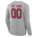 Именная футболка с длинным рукавом Arizona Cardinals Gray Team Authentic Name & Number