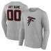 Именная футболка с длинным рукавом Atlanta Falcons Gray Team Authentic Name & Number Именная футболка с длинным рукавом Atlanta Falcons Gray Team Authentic Name & Number