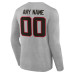 Именная футболка с длинным рукавом Atlanta Falcons Gray Team Authentic Name & Number