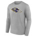 Именная футболка с длинным рукавом Baltimore Ravens Gray Team Authentic Name & Number