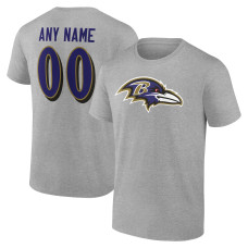 Именная футболка Baltimore Ravens Gray Team Authentic Name & Number Именная футболка Baltimore Ravens Gray Team Authentic Name & Number