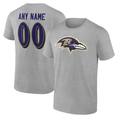 Именная футболка Baltimore Ravens Gray Team Authentic Name & Number