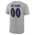Именная футболка Baltimore Ravens Gray Team Authentic Name & Number