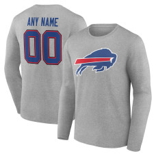 Именная футболка с длинным рукавом Buffalo Bills Gray Team Authentic Name & Number