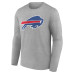 Именная футболка с длинным рукавом Buffalo Bills Gray Team Authentic Name & Number