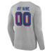 Именная футболка с длинным рукавом Buffalo Bills Gray Team Authentic Name & Number