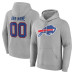Именная толстовка Buffalo Bills Gray Team Authentic Name & Number