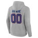 Именная толстовка Buffalo Bills Gray Team Authentic Name & Number