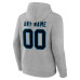 Именная толстовка Carolina Panthers Gray Team Authentic Name & Number