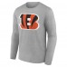 Cincinnati Bengals Gray Team Authentic Personalized Name & Number Long Sleeve T-Shirt