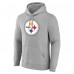 Pittsburgh Steelers Gray Team Authentic Personalized Name & Number Hoodie