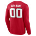 Именная футболка с длинным рукавом Atlanta Falcons Red Team Authentic Name & Number