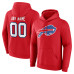 Именная толстовка Buffalo Bills Red Team Authentic Name & Number