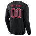 Именная футболка с длинным рукавом Arizona Cardinals Black Team Authentic Name & Number