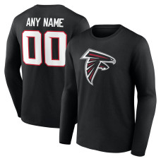 Именная футболка с длинным рукавом Atlanta Falcons Black Team Authentic Name & Number