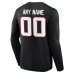 Именная футболка с длинным рукавом Atlanta Falcons Black Team Authentic Name & Number