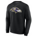 Именная свитшот Baltimore Ravens Black Team Authentic Name & Number