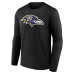 Именная футболка с длинным рукавом Baltimore Ravens Black Team Authentic Name & Number