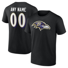 Именная футболка Baltimore Ravens Black Team Authentic Name & Number Именная футболка Baltimore Ravens Black Team Authentic Name & Number