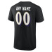 Именная футболка Baltimore Ravens Black Team Authentic Name & Number