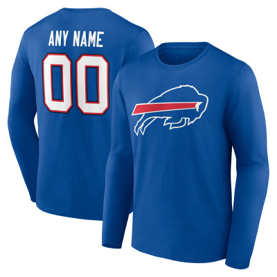 Именная футболка с длинным рукавом Buffalo Bills Royal Team Authentic Name & Number