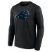 Именная футболка с длинным рукавом Carolina Panthers Black Team Authentic Name & Number