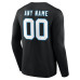 Именная футболка с длинным рукавом Carolina Panthers Black Team Authentic Name & Number
