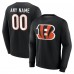 Cincinnati Bengals Black Team Authentic Personalized Name & Number Sweatshirt