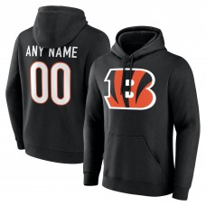 Cincinnati Bengals Black Team Authentic Personalized Name & Number Hoodie