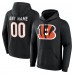 Cincinnati Bengals Black Team Authentic Personalized Name & Number Hoodie