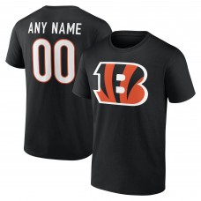 Cincinnati Bengals Black Team Authentic Personalized Name & Number T-Shirt