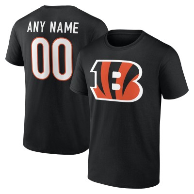 Cincinnati Bengals Black Team Authentic Personalized Name & Number T-Shirt