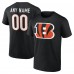 Cincinnati Bengals Black Team Authentic Personalized Name & Number T-Shirt